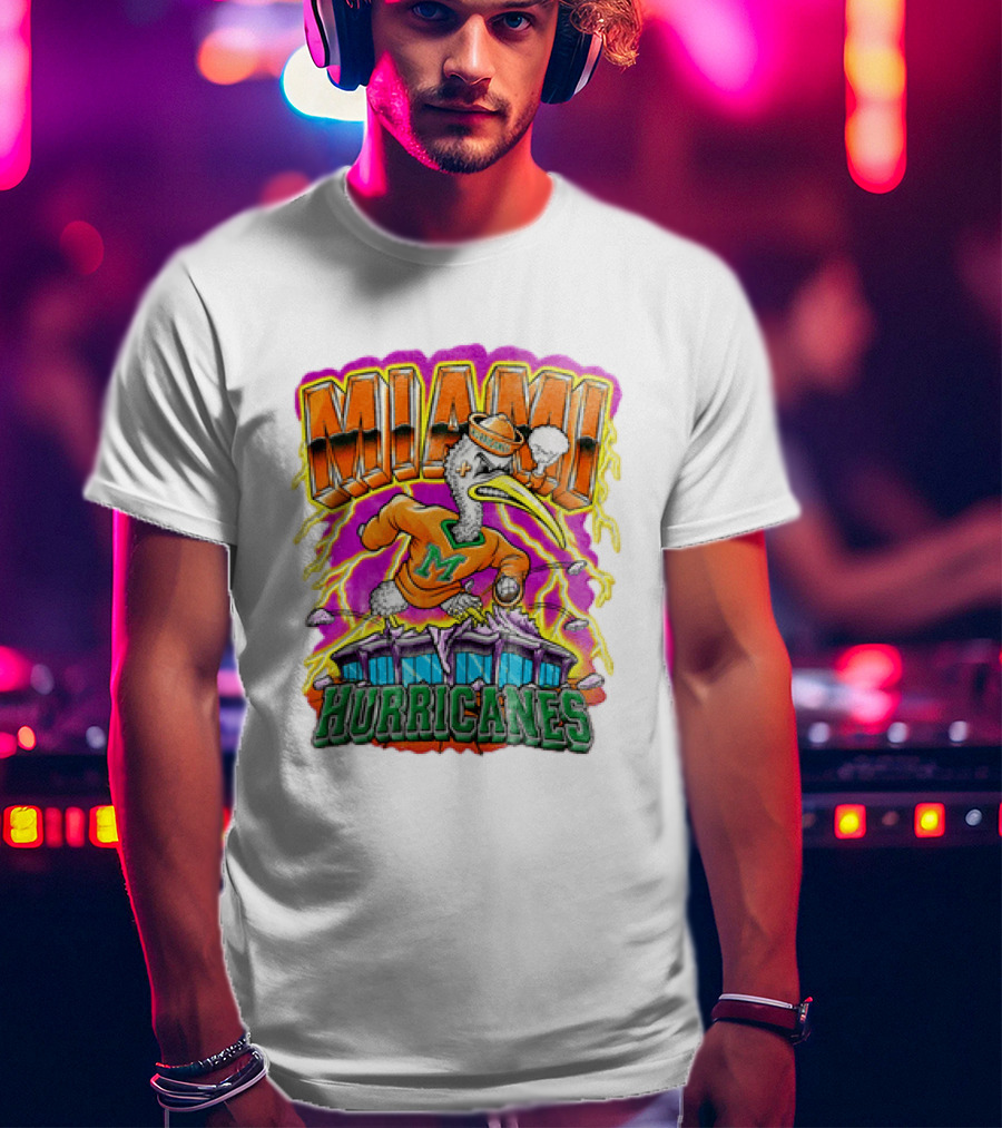 Miami Hurricanes Vintage Style Go Canes U Throwback T-Shirt