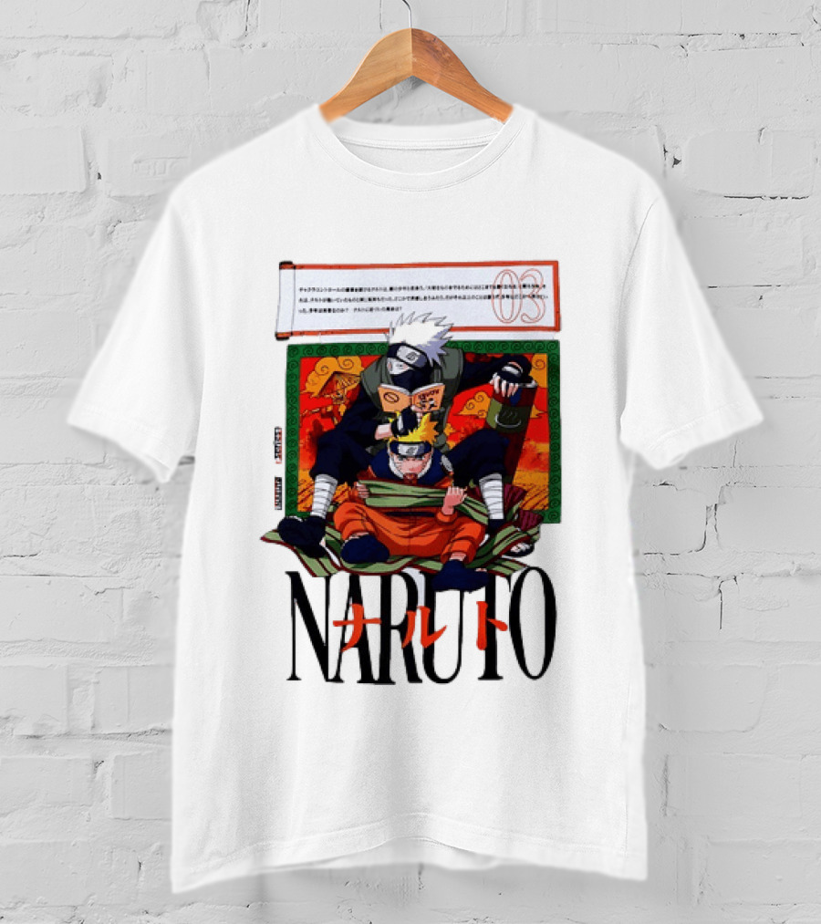 Naruto Kakashi 72 Series Manga Cover Style Anime T-Shirt
