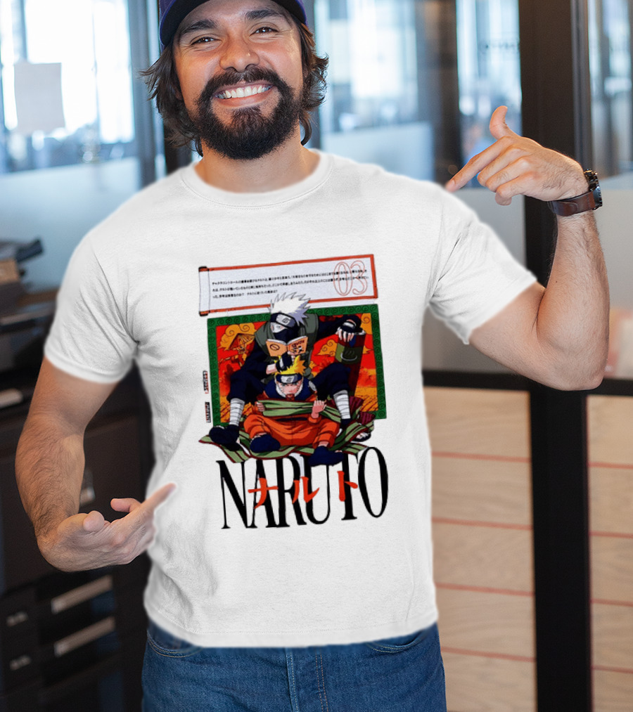 Naruto Kakashi 72 Series Manga Cover Style Anime T-Shirt