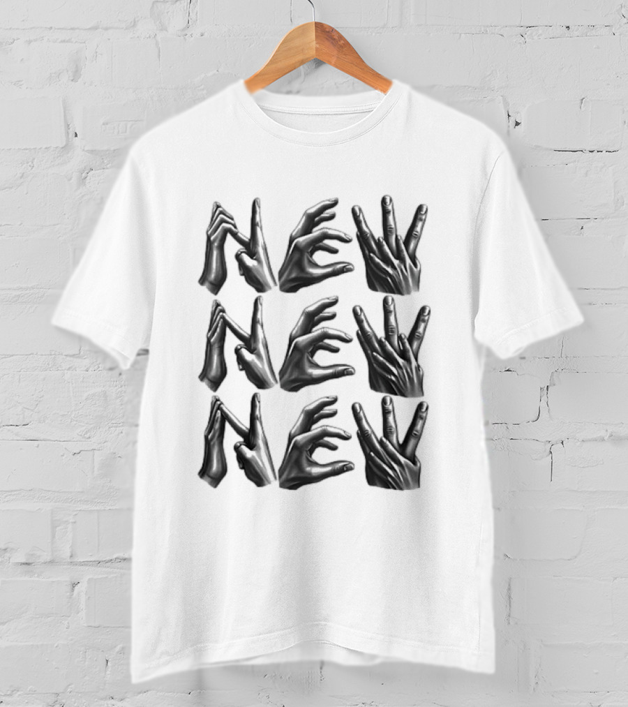 New Hand Sign Finger Spelling 3D Gesture Language T-Shirt