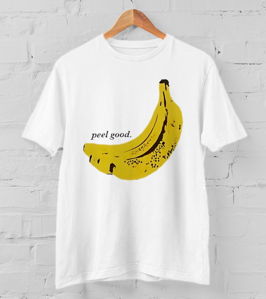 Peel Good Banana Fruit Minimalist Yellow T-Shirt