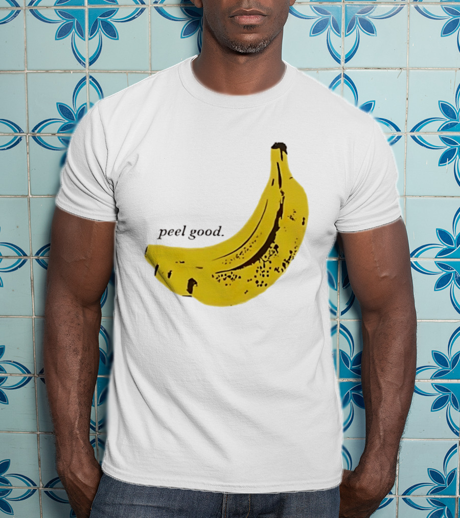 Peel Good Banana Fruit Minimalist Yellow T-Shirt