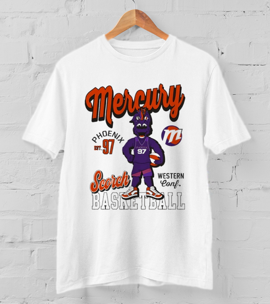 Mercury Phoenix 97 Scorch Western Conf Basketball T-Shirt