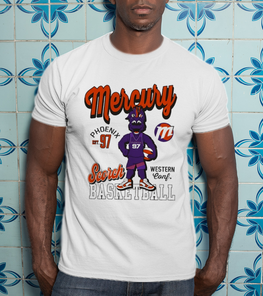 Mercury Phoenix 97 Scorch Western Conf Basketball T-Shirt