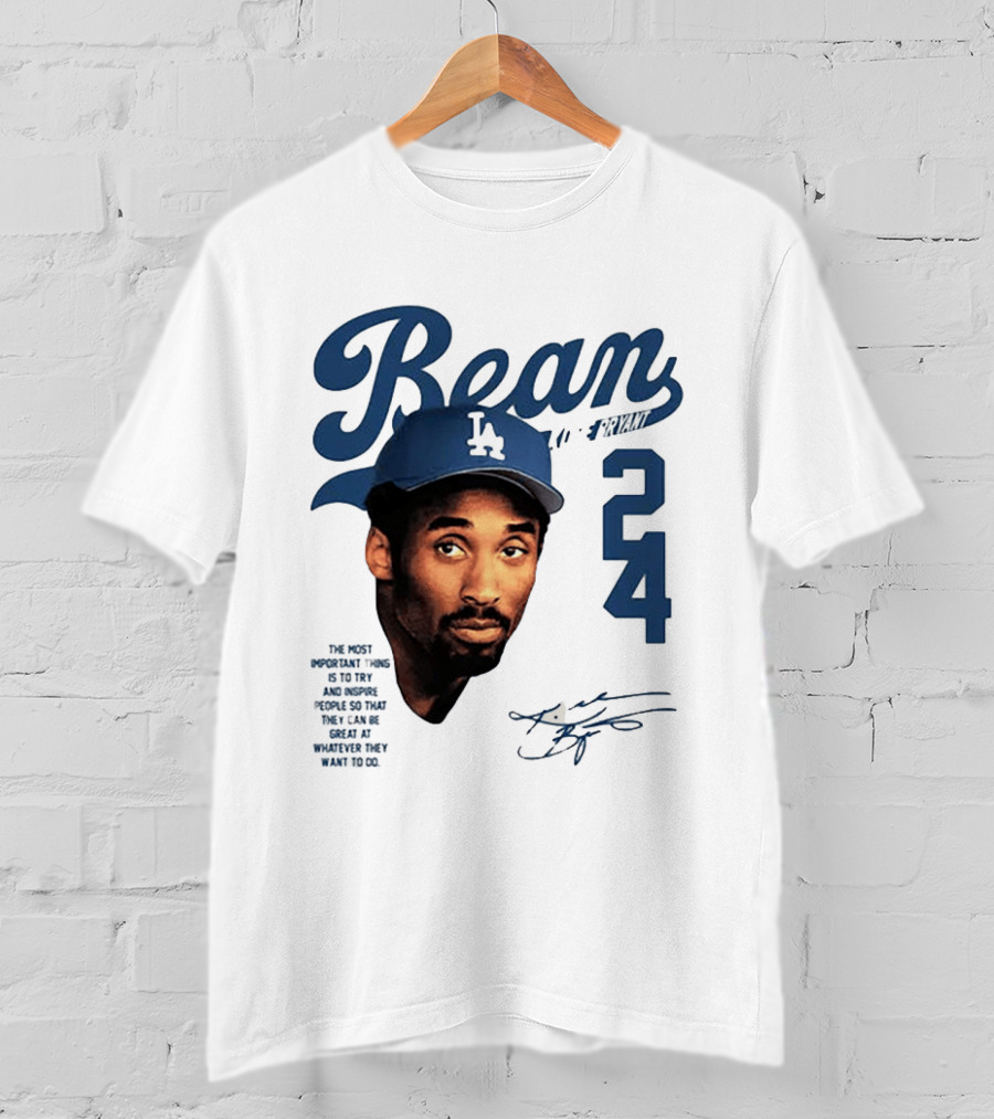 Puka Nacua Wears Bean Kobe Bryant Dodgers 24 T-Shirt