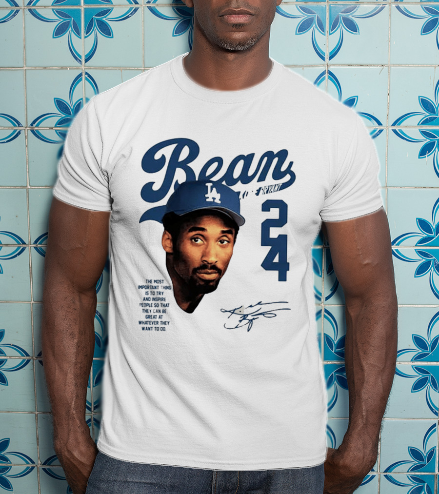Puka Nacua Wears Bean Kobe Bryant Dodgers 24 T-Shirt