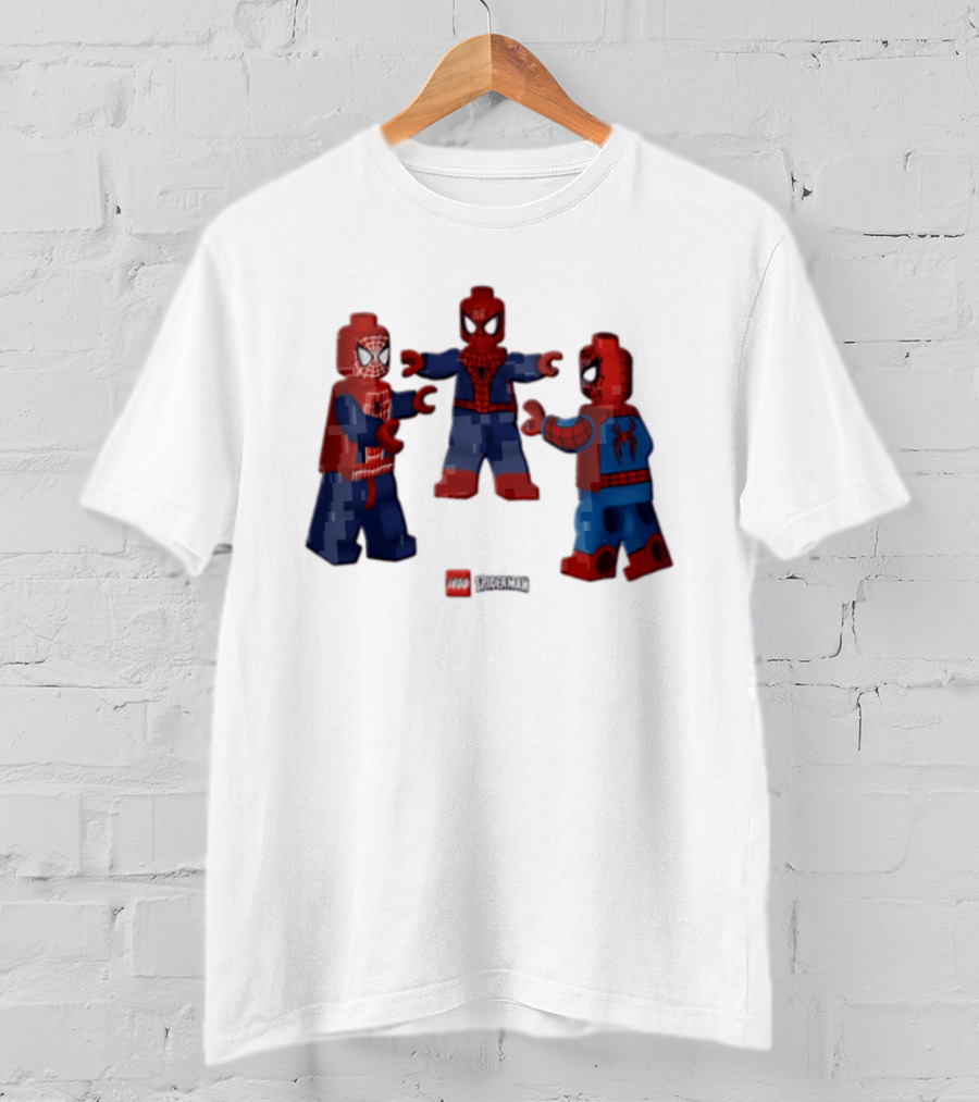 LEGO Spider Man Three Figures Meme Poses T-Shirt