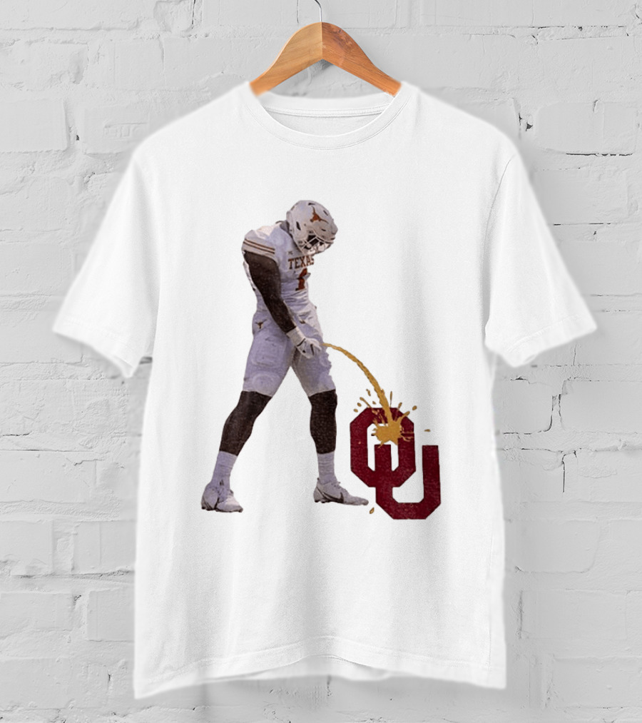 Texas Longhorns Xavier Worthy #1 Pee On Oklahoma Sooners OU Football Rivalry T-Shirt