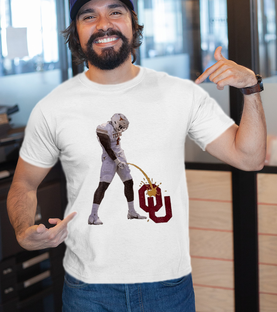 Texas Longhorns Xavier Worthy #1 Pee On Oklahoma Sooners OU Football Rivalry T-Shirt