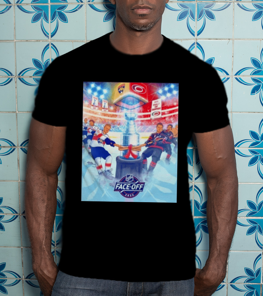 NHL Face Off 2026 Stanley Cup Florida Panthers Vs Carolina Hurricanes Ice Hockey Showdown T-Shirt