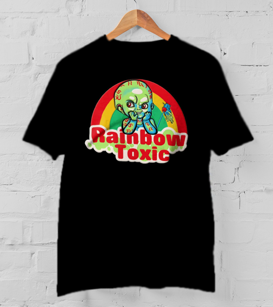 Rainbow Toxic Chucky Green Baby Doll T-Shirt