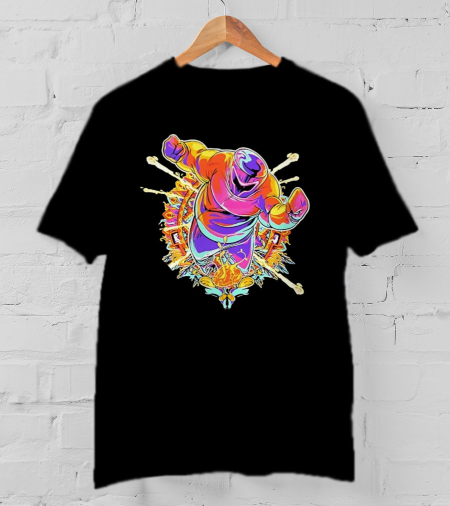 Colorful Psychedelic Boxer With Mandala And Brain Explosion T-Shirt