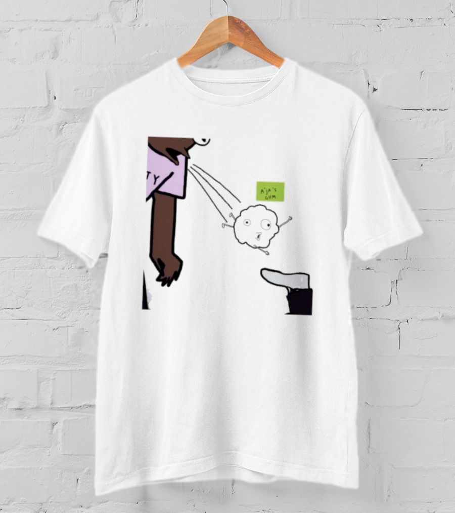 A'ja Wilson Pregame Gum Out Of Her Mouth Cartoon Style Humor T-Shirt