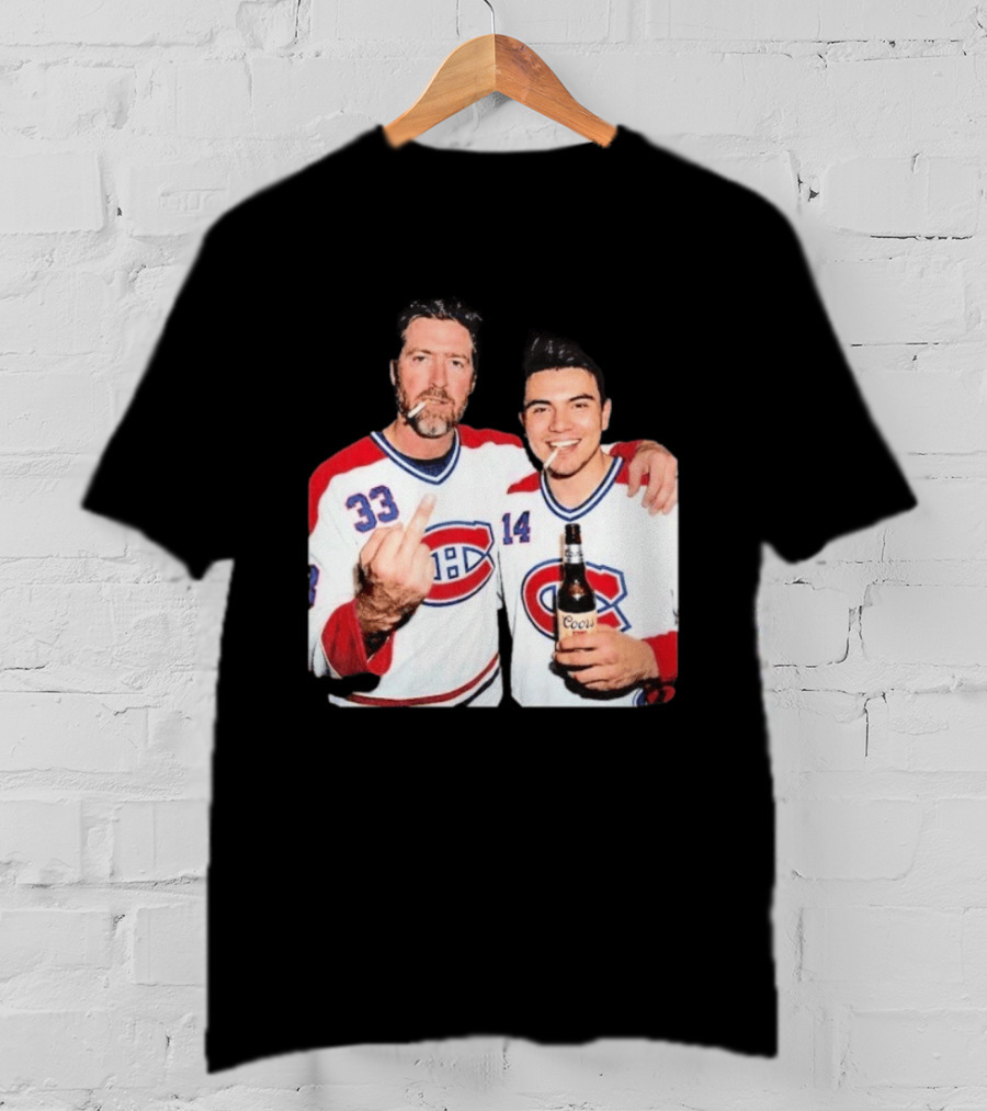 Patrick Roy Nick Suzuki Coors Montreal Canadiens Middle Finger Smoking T-Shirt