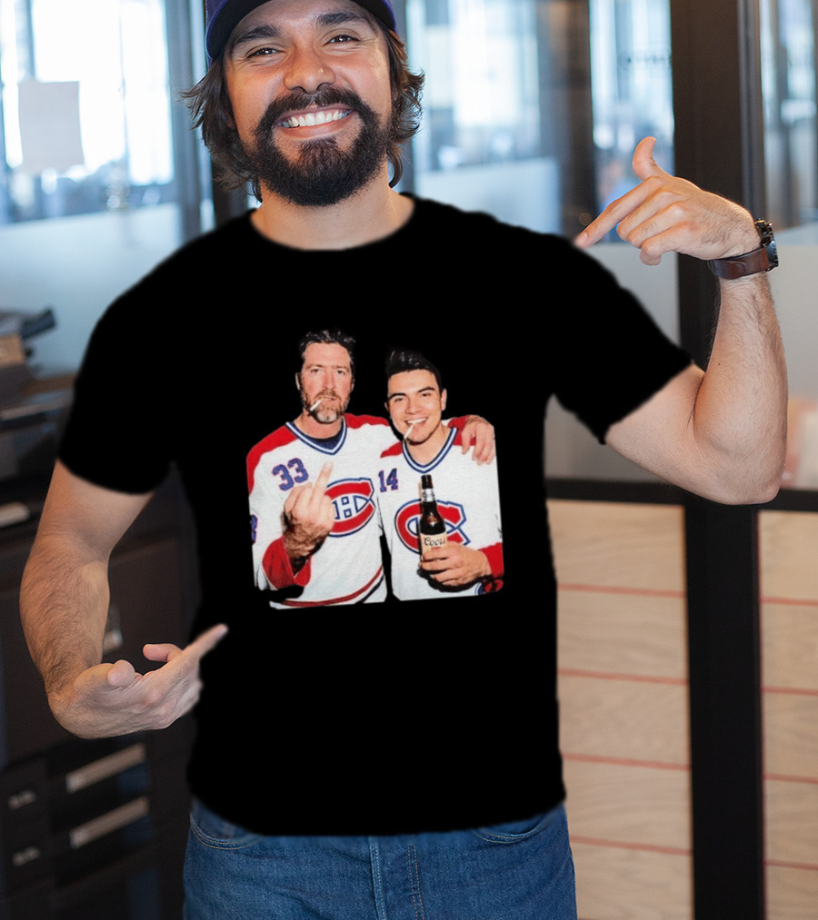 Patrick Roy Nick Suzuki Coors Montreal Canadiens Middle Finger Smoking T-Shirt