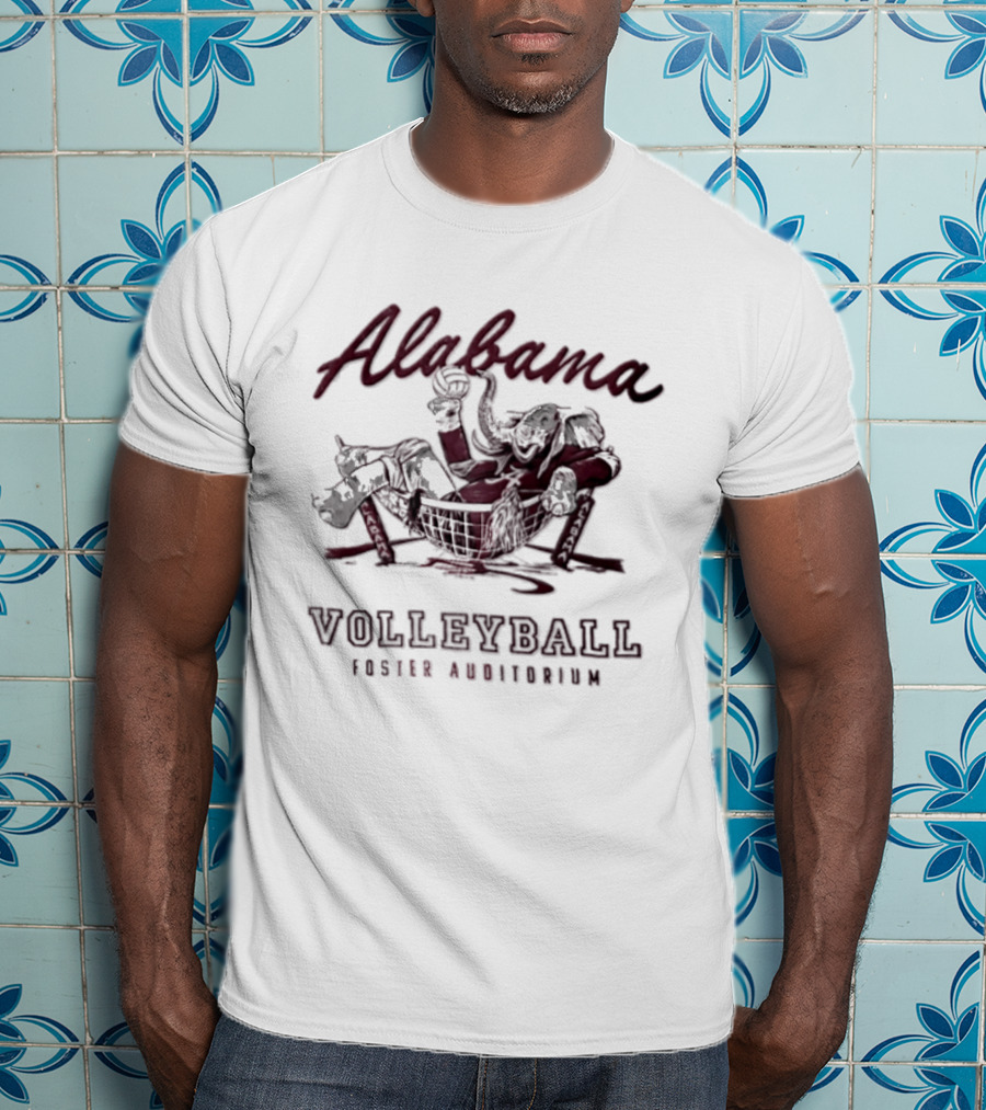 Alabama Volleyball Foster Auditorium Elephant T-Shirt
