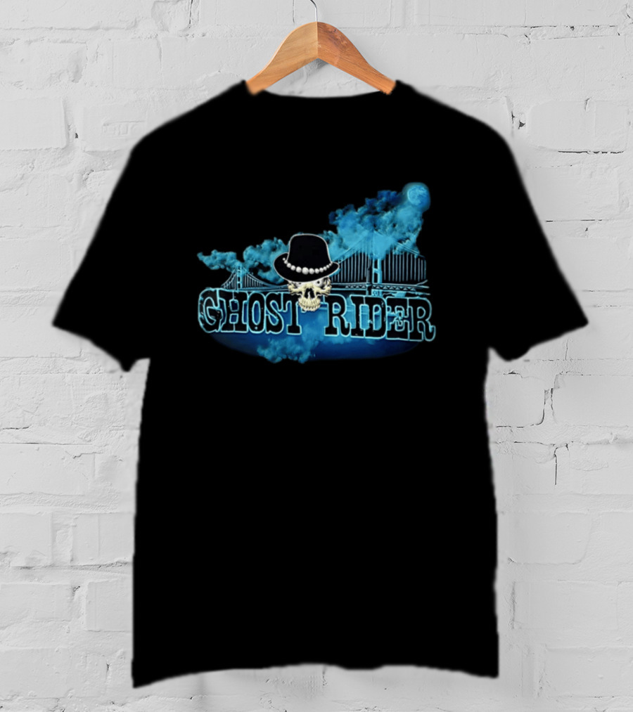 Ghost Rider Skull Bridge Smoke Moon Hat T-Shirt