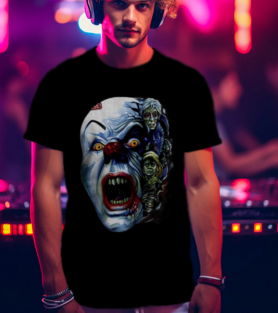 Pennywise The Dancing Clown Stephen King's IT Horror Nightmare Faces T-Shirt