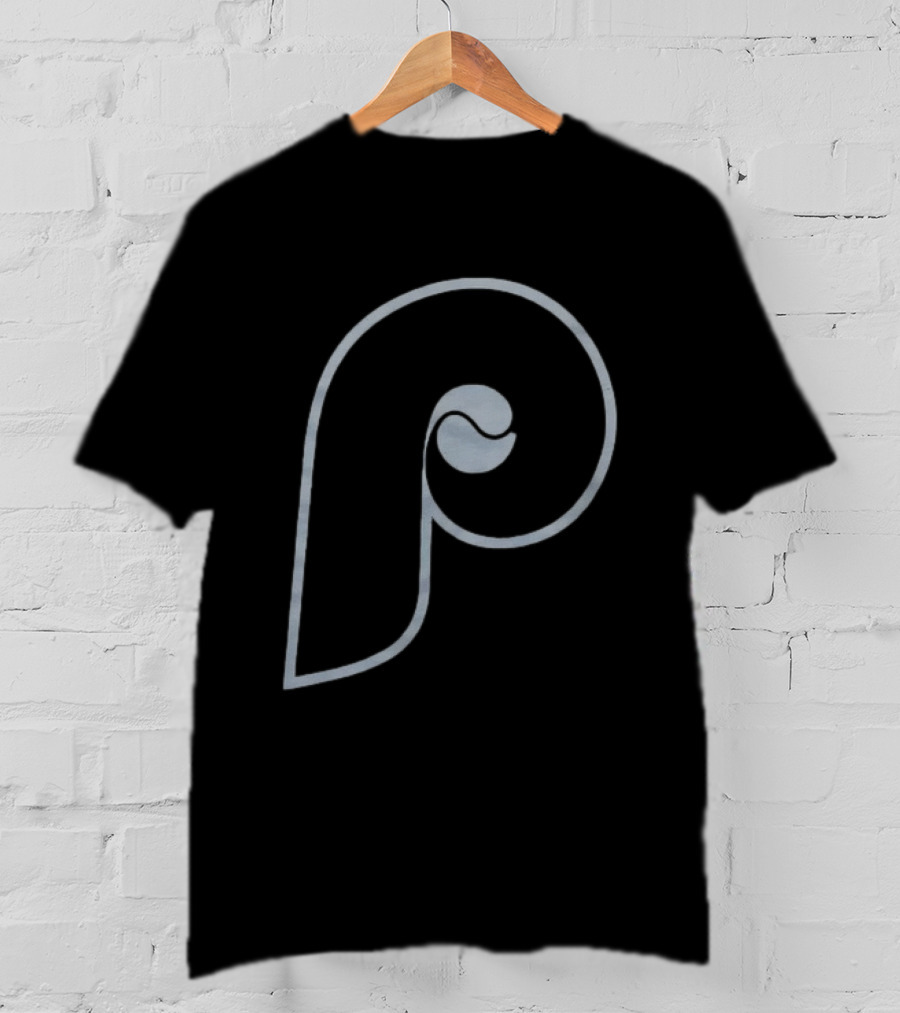 Philadelphia Phillies Distressed Black Retro MLB T-Shirt