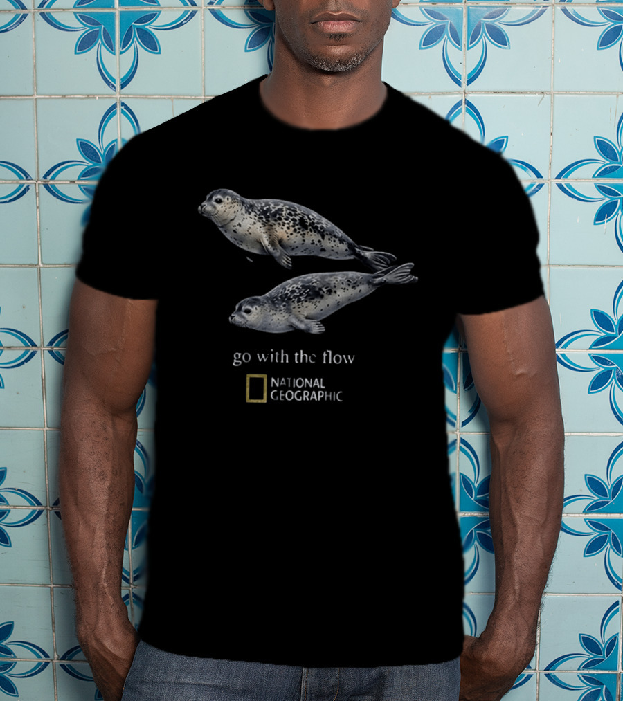 Seal Go With The Flow National Geographic Wildlife Conservation Collaboration T-Shirt