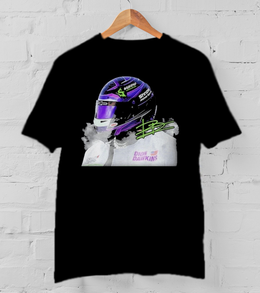 Soul Motorsports Dion Dawkins Racing Helmet Signature T-Shirt