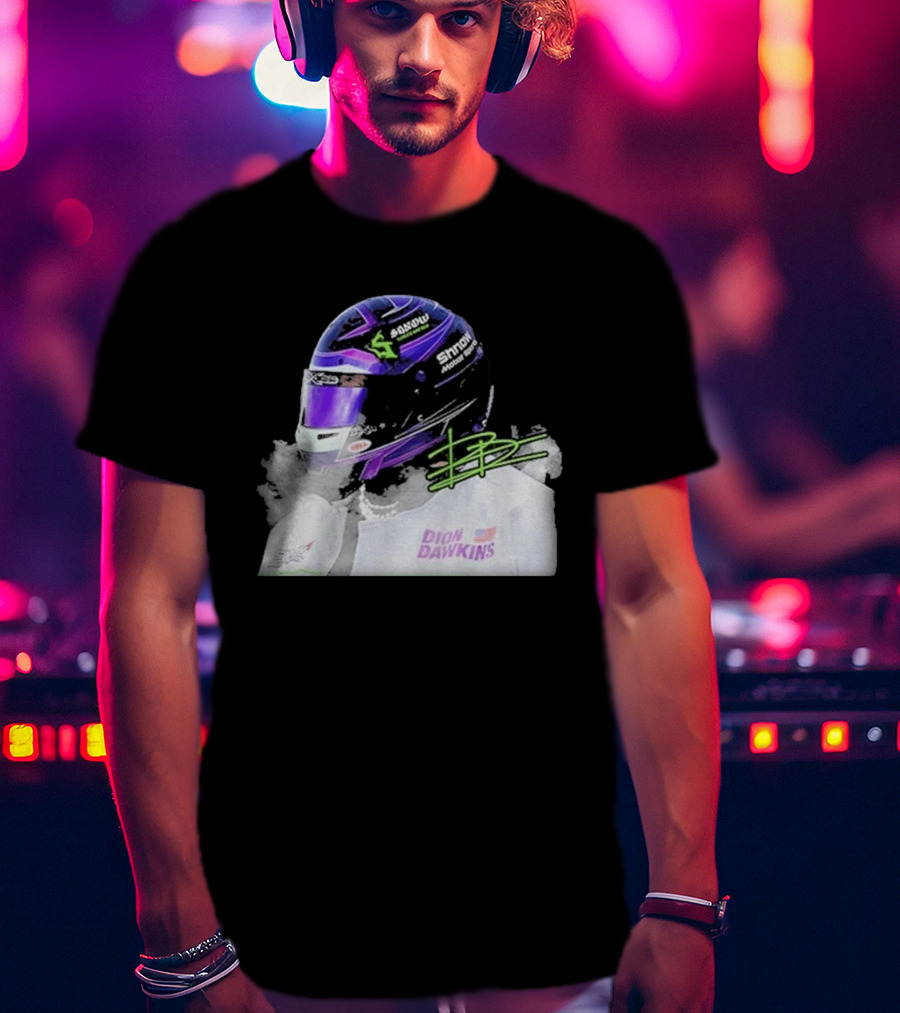 Soul Motorsports Dion Dawkins Racing Helmet Signature T-Shirt