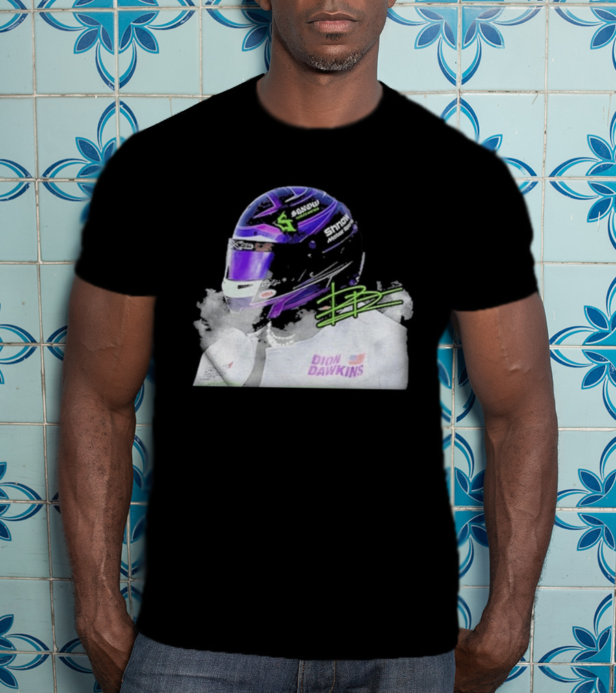 Soul Motorsports Dion Dawkins Racing Helmet Signature T-Shirt
