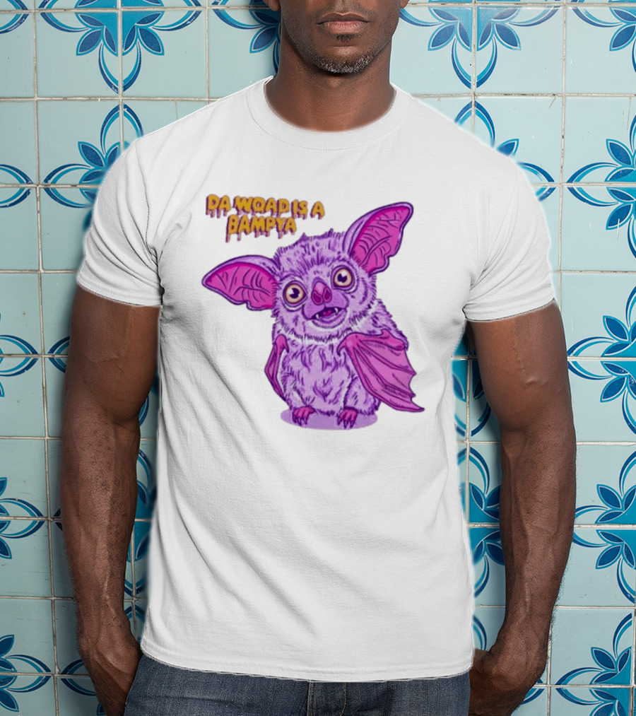 Da Woad Is A Bampya Purple Bat Vampire Cartoon T-Shirt