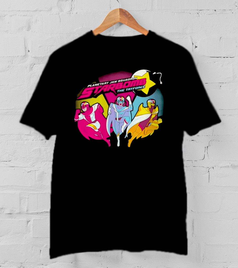 Planetary Jam Squadron Starbomb The Tryforce Retro Heroes T-Shirt