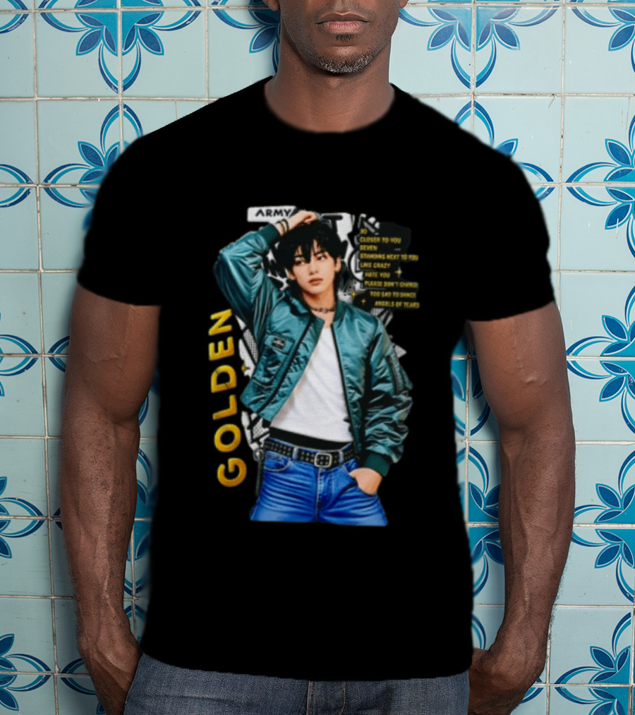 Jungkook Seven Golden Army Bomber Jacket Fashion Trend T-Shirt