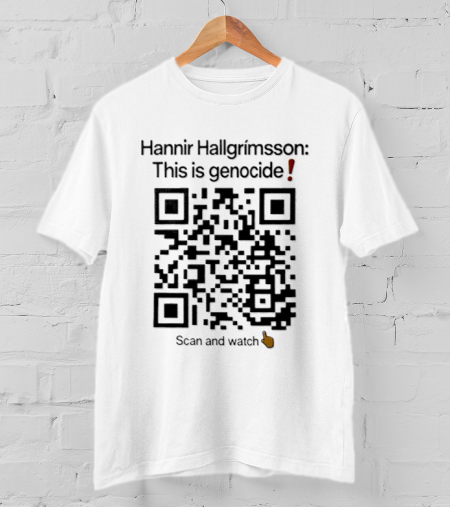 Hannir Hallgrimsson This Is Genocide QR Code Scan And T-Shirt
