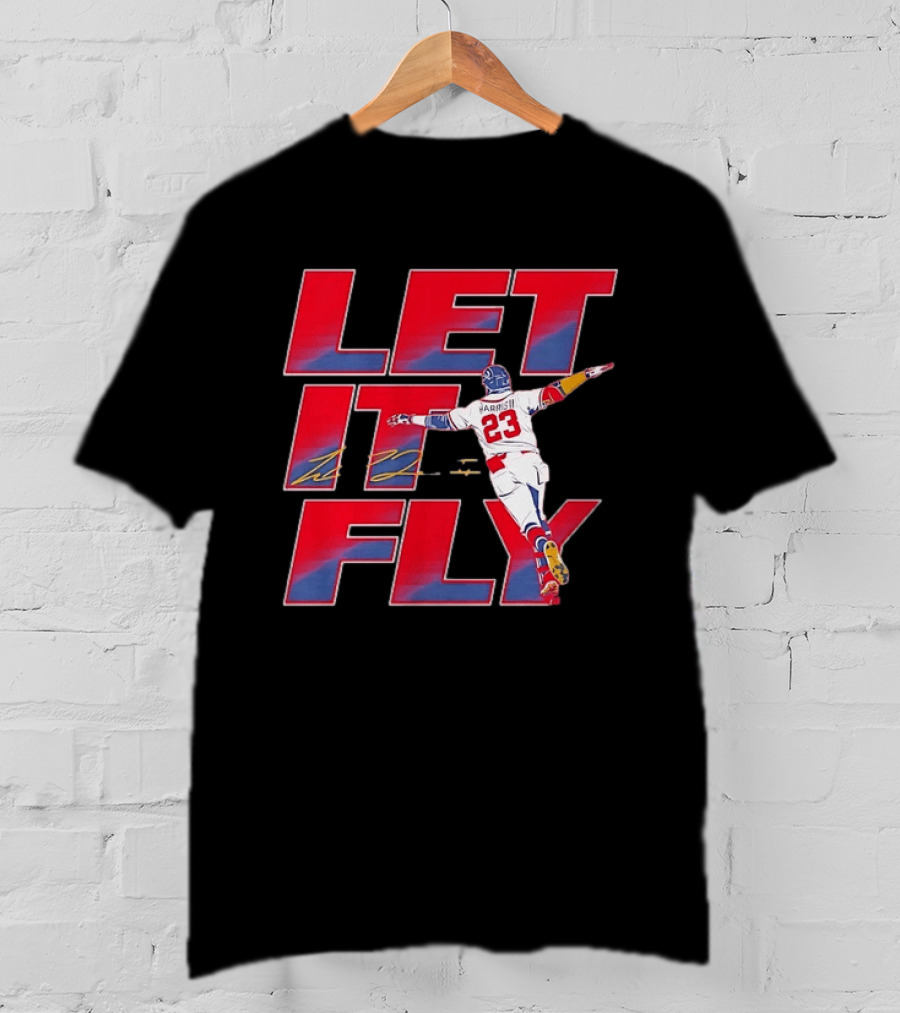 Let It Fly Michael Harris II 23 Atlanta Braves Baseball T-Shirt