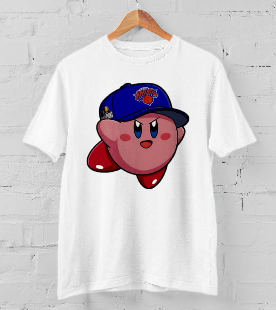 Kirby New York Knicks NBA Hat Featuring Team Colors And Finals Patch T-Shirt