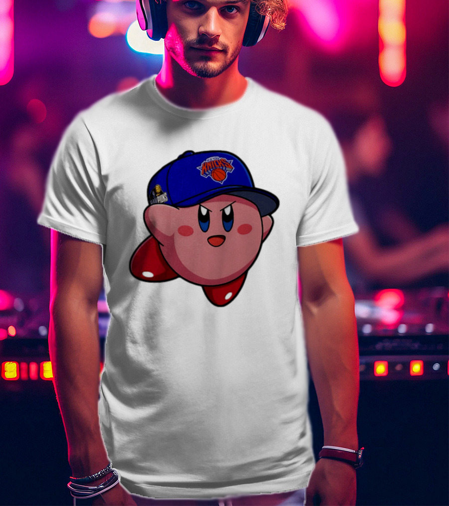 Kirby New York Knicks NBA Hat Featuring Team Colors And Finals Patch T-Shirt