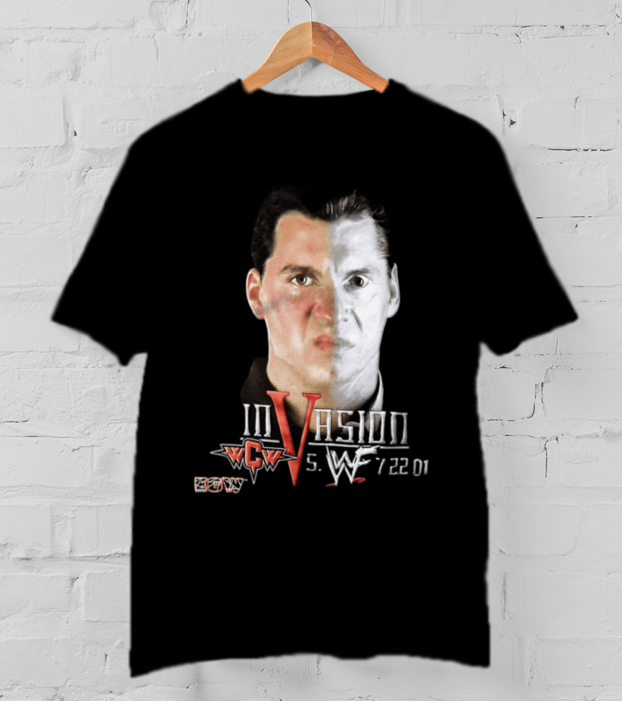 WCW Vs WWF Invasion July 22 2001 Vince McMahon ECW Wrestling Event T-Shirt