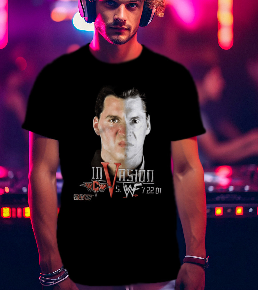 WCW Vs WWF Invasion July 22 2001 Vince McMahon ECW Wrestling Event T-Shirt
