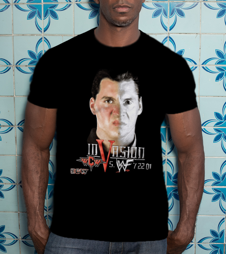 WCW Vs WWF Invasion July 22 2001 Vince McMahon ECW Wrestling Event T-Shirt