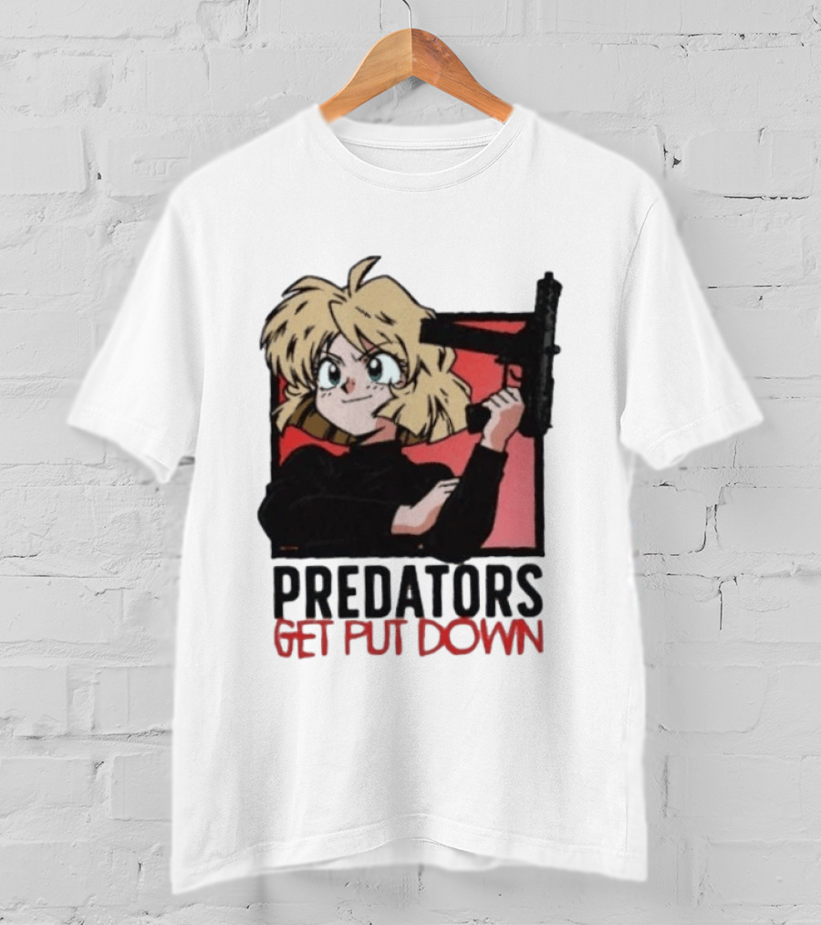 Predators Get Put Down Minnie May Gunsmith Cats Anime T-Shirt