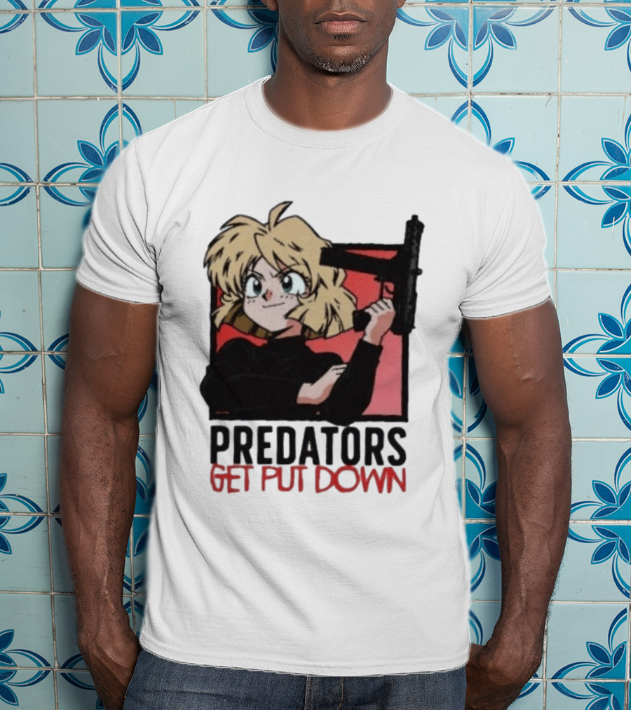 Predators Get Put Down Minnie May Gunsmith Cats Anime T-Shirt