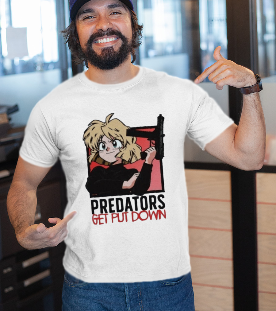 Predators Get Put Down Minnie May Gunsmith Cats Anime T-Shirt