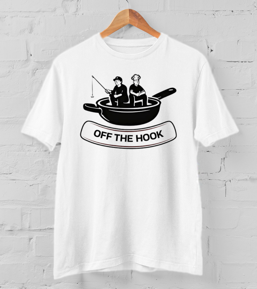 Off The Hook Fishing And Cooking Chef Pan Image T-Shirt