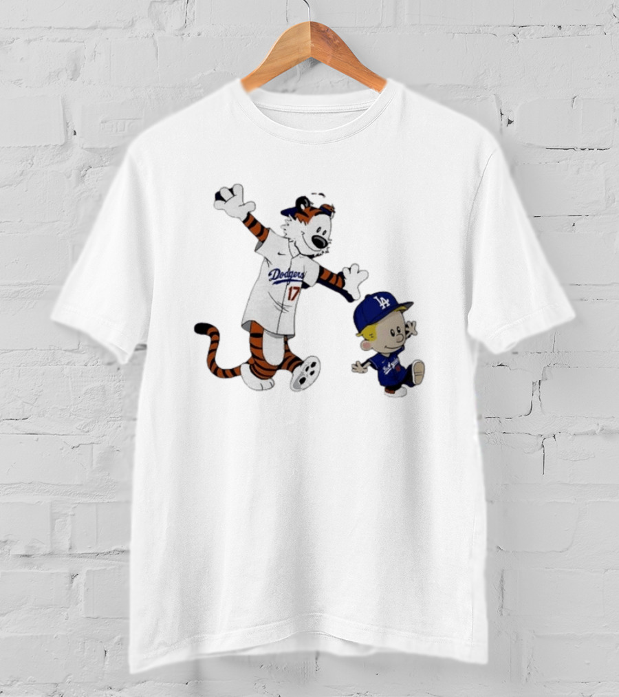Shohei Ohtani Hobbes 17 Calvin Yoshinobu Yamamoto Los Angeles Dodgers MLB T-Shirt