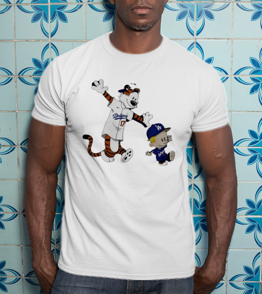 Shohei Ohtani Hobbes 17 Calvin Yoshinobu Yamamoto Los Angeles Dodgers MLB T-Shirt