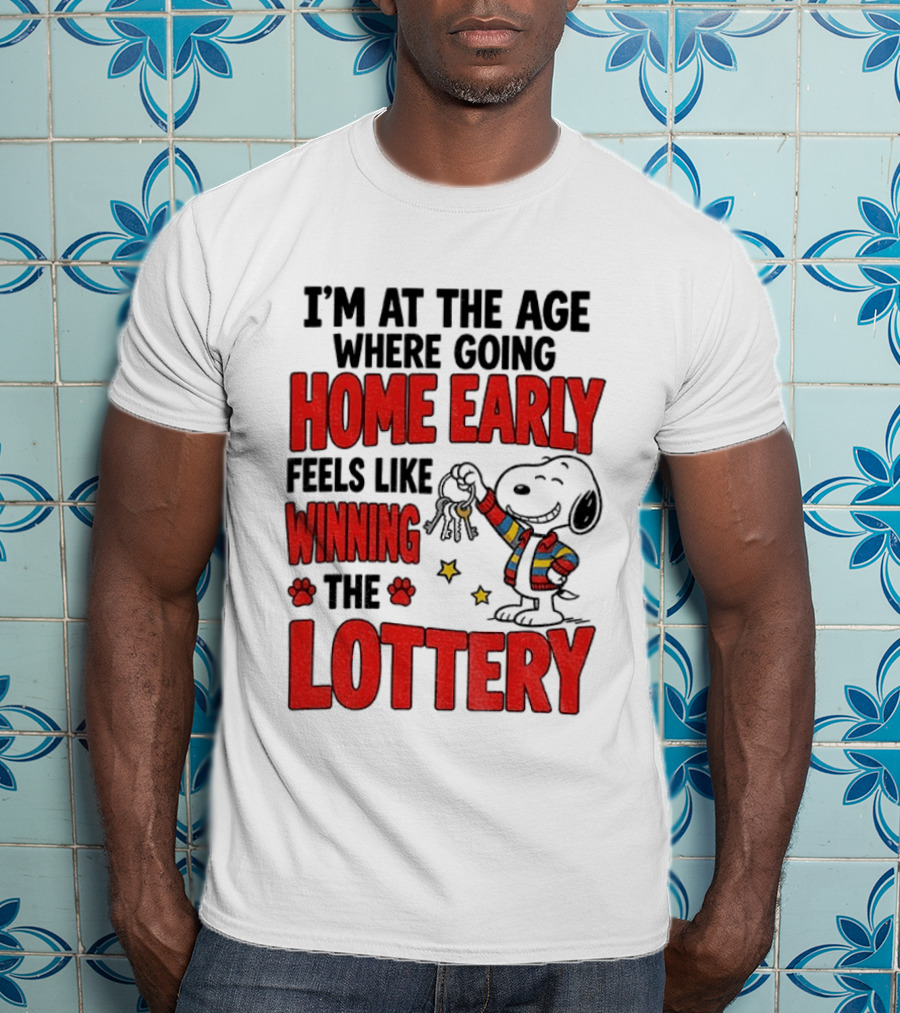 Snoopy Going Home Early Feels Like Winning The Lottery T-Shirt