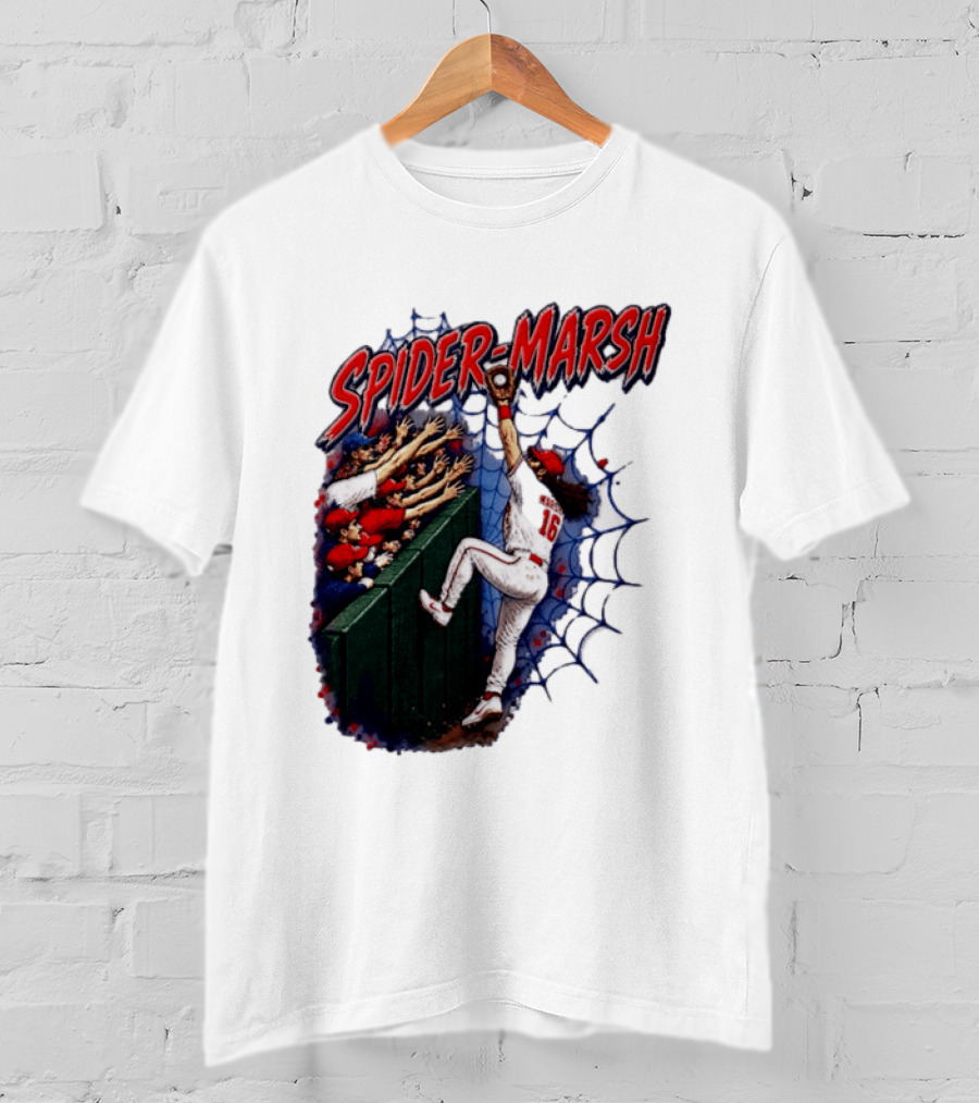 Spider Marsh Brandon Marsh Philadelphia Phillies Baseball Catch Action T-Shirt