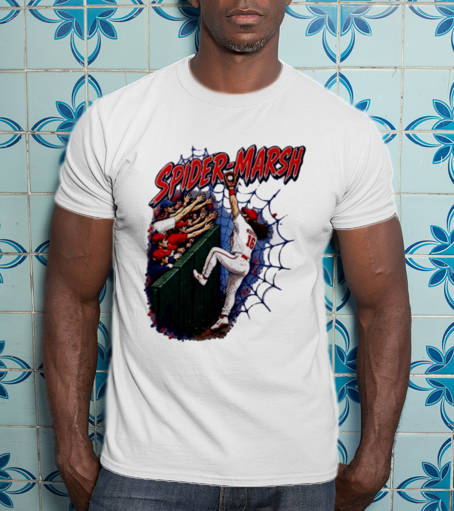 Spider Marsh Brandon Marsh Philadelphia Phillies Baseball Catch Action T-Shirt