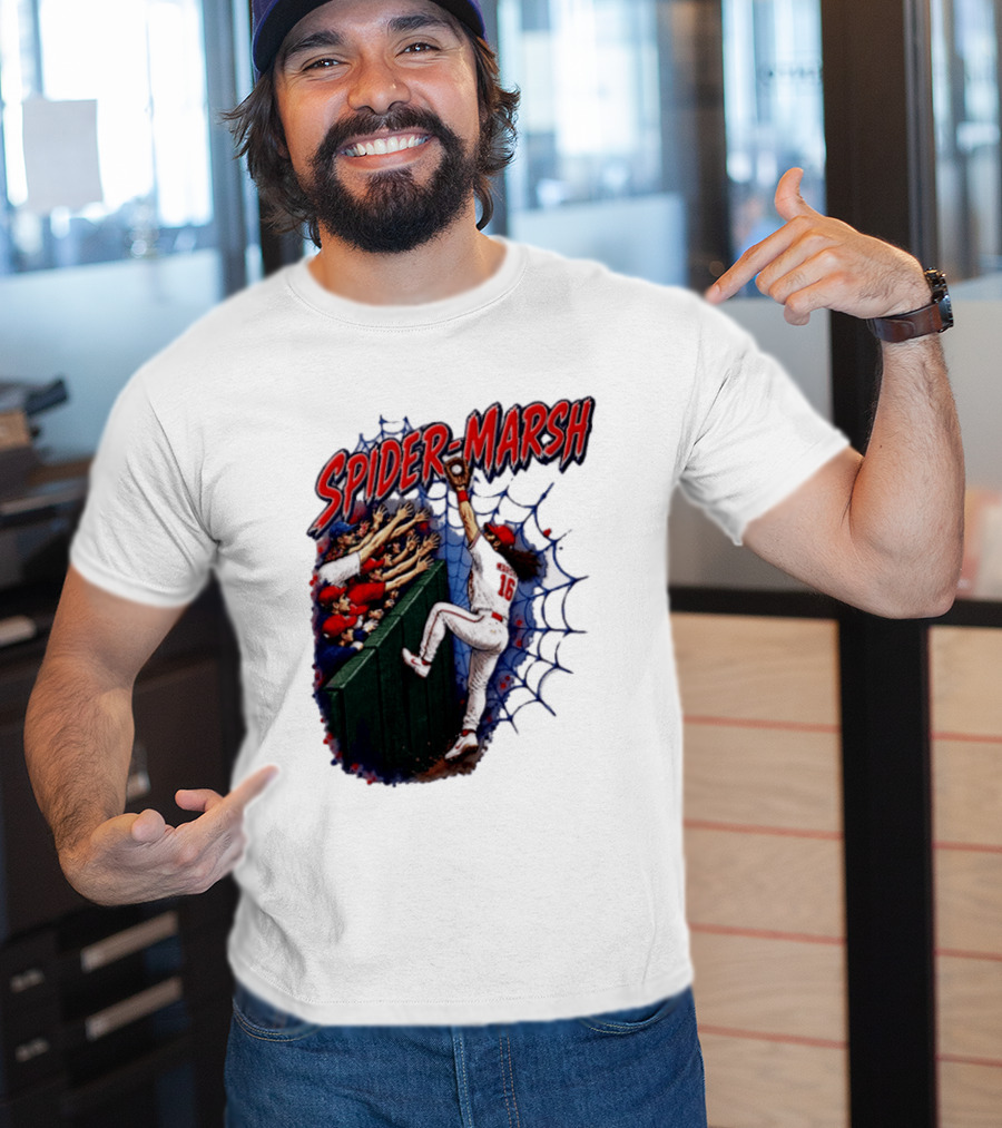 Spider Marsh Brandon Marsh Philadelphia Phillies Baseball Catch Action T-Shirt