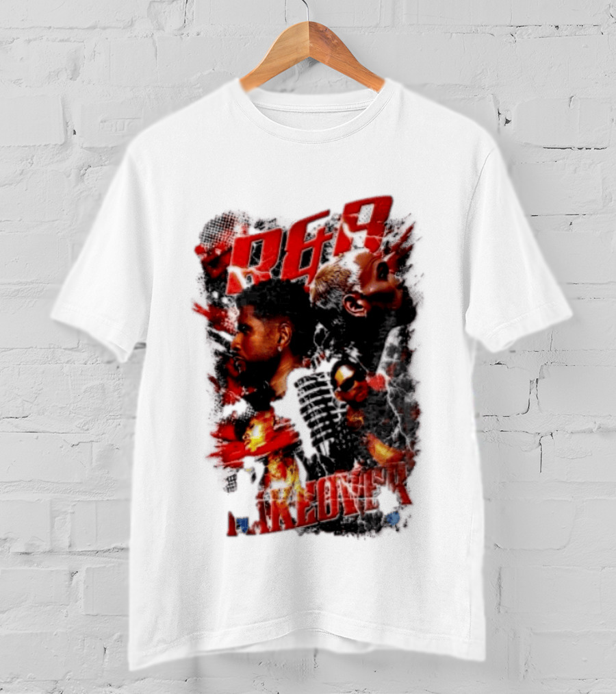 Usher Chris Brown R&B Takeover Singing Lightning Collage T-Shirt