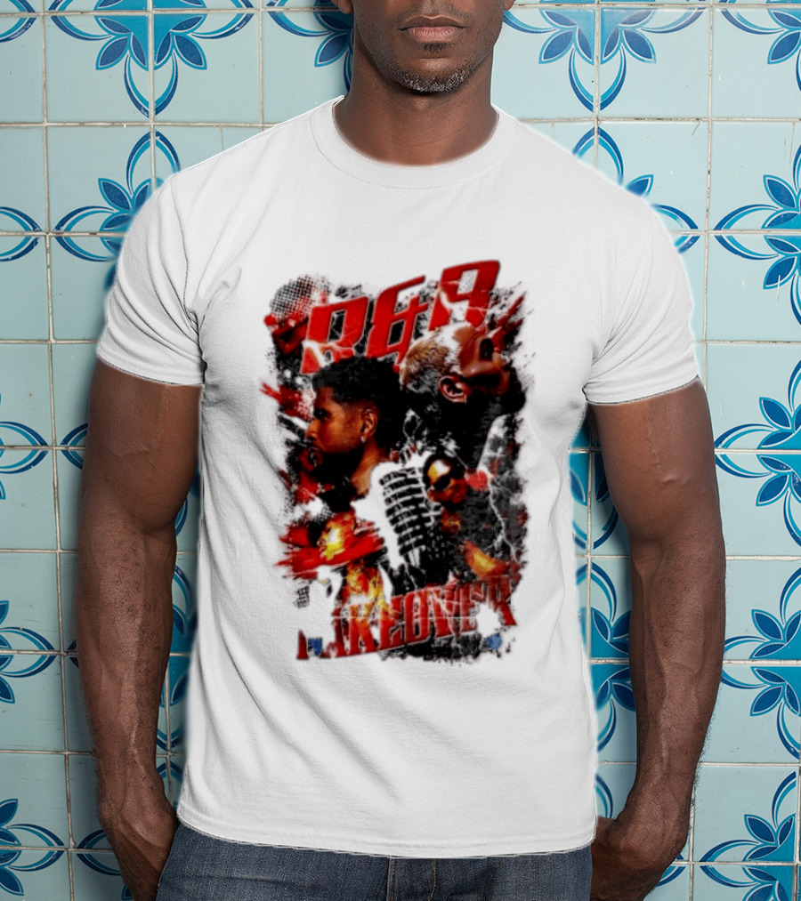 Usher Chris Brown R&B Takeover Singing Lightning Collage T-Shirt