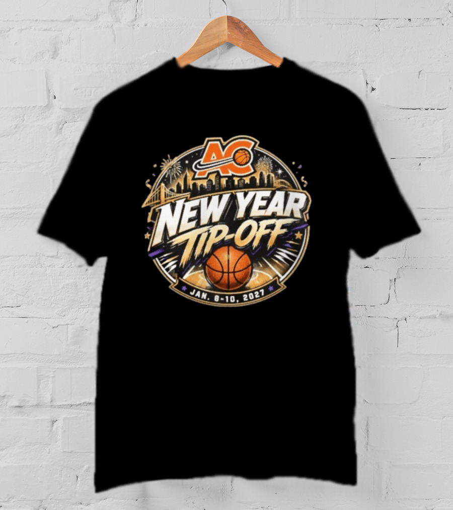 ACB New Year Tip Off 2027 Jan 8 10 Basketball Skyline Fireworks T-Shirt